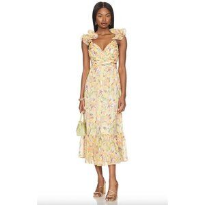 LIKELY Pria Midi Dress in Ivory Size US 8